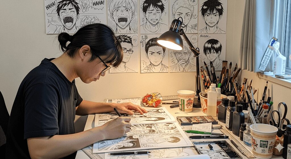 連載形式で描かれる4コマ漫画のドラマ性