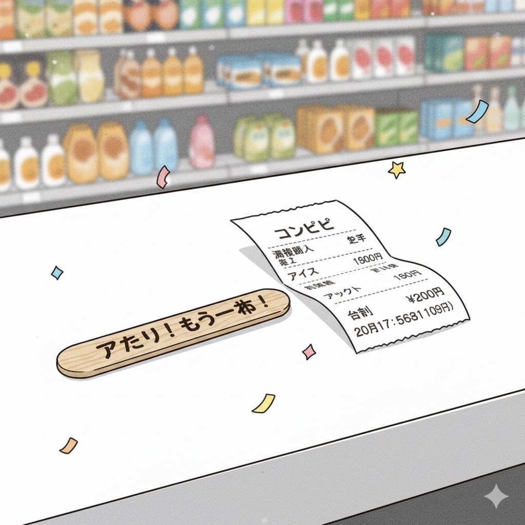 当たり棒の交換レシートは不要？