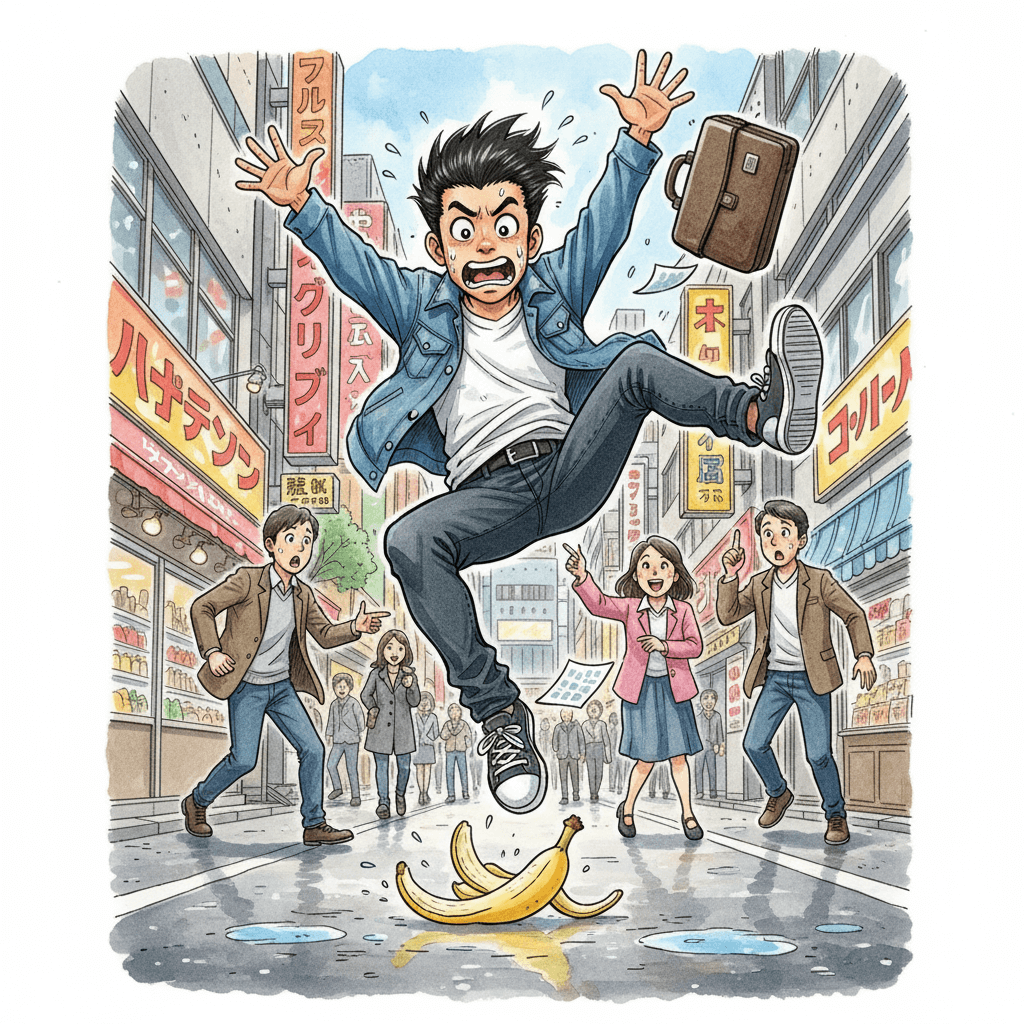 バナナの皮は本当に滑る