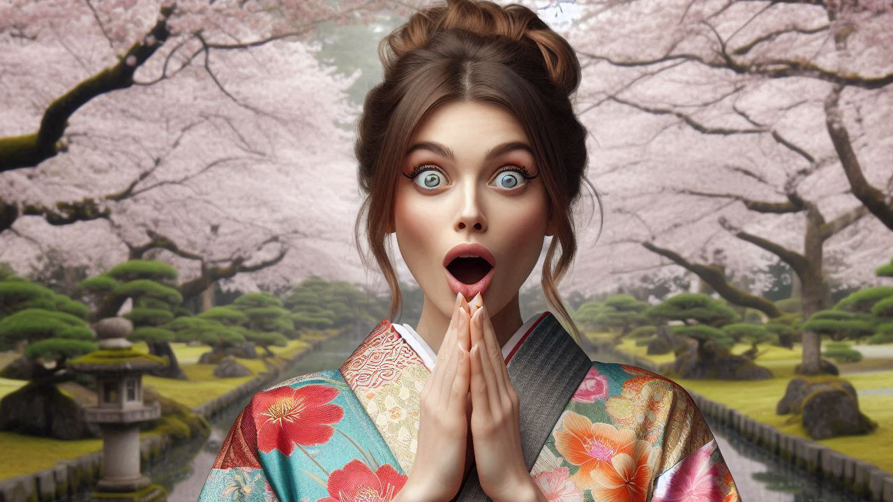 びっくりくりくりくりっくりな女性