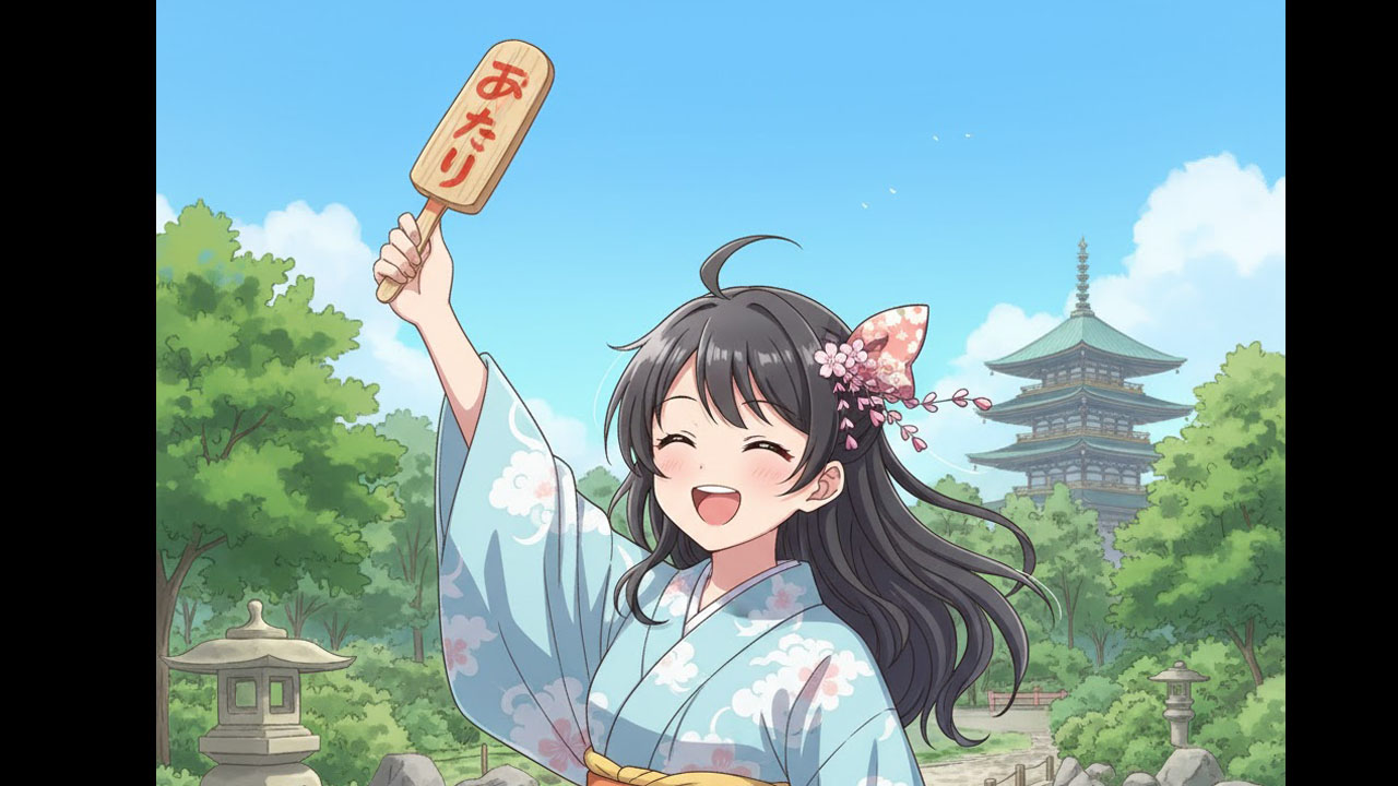 ガリガリ君当たった女の子