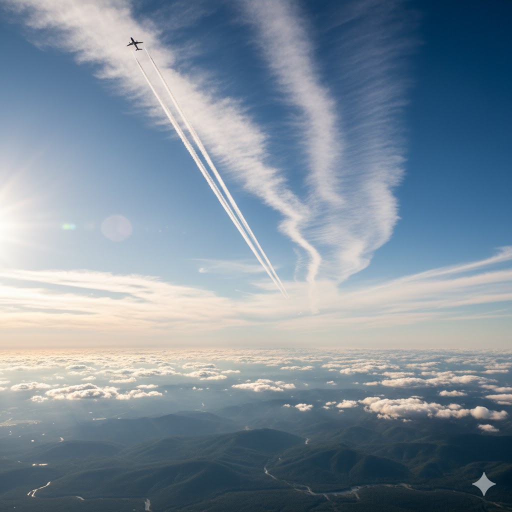なぜ飛行機雲はできるの？空に描かれる神秘的な線の正体